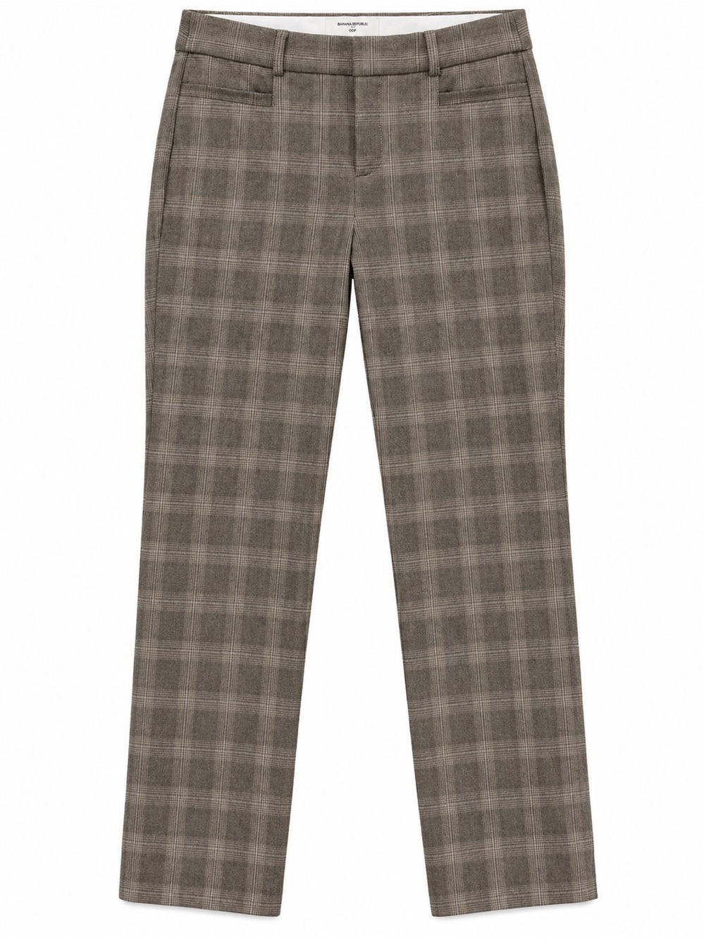 Banana Republic Sloan Taupe Plaid Ankle Pants 00P Petite